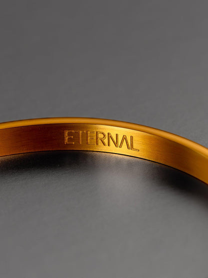 Minimal Armband Edelstahl Gold Herren - ETERNAL