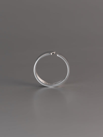 Minimal Ring Edelstahl Silber Herren - ETERNAL