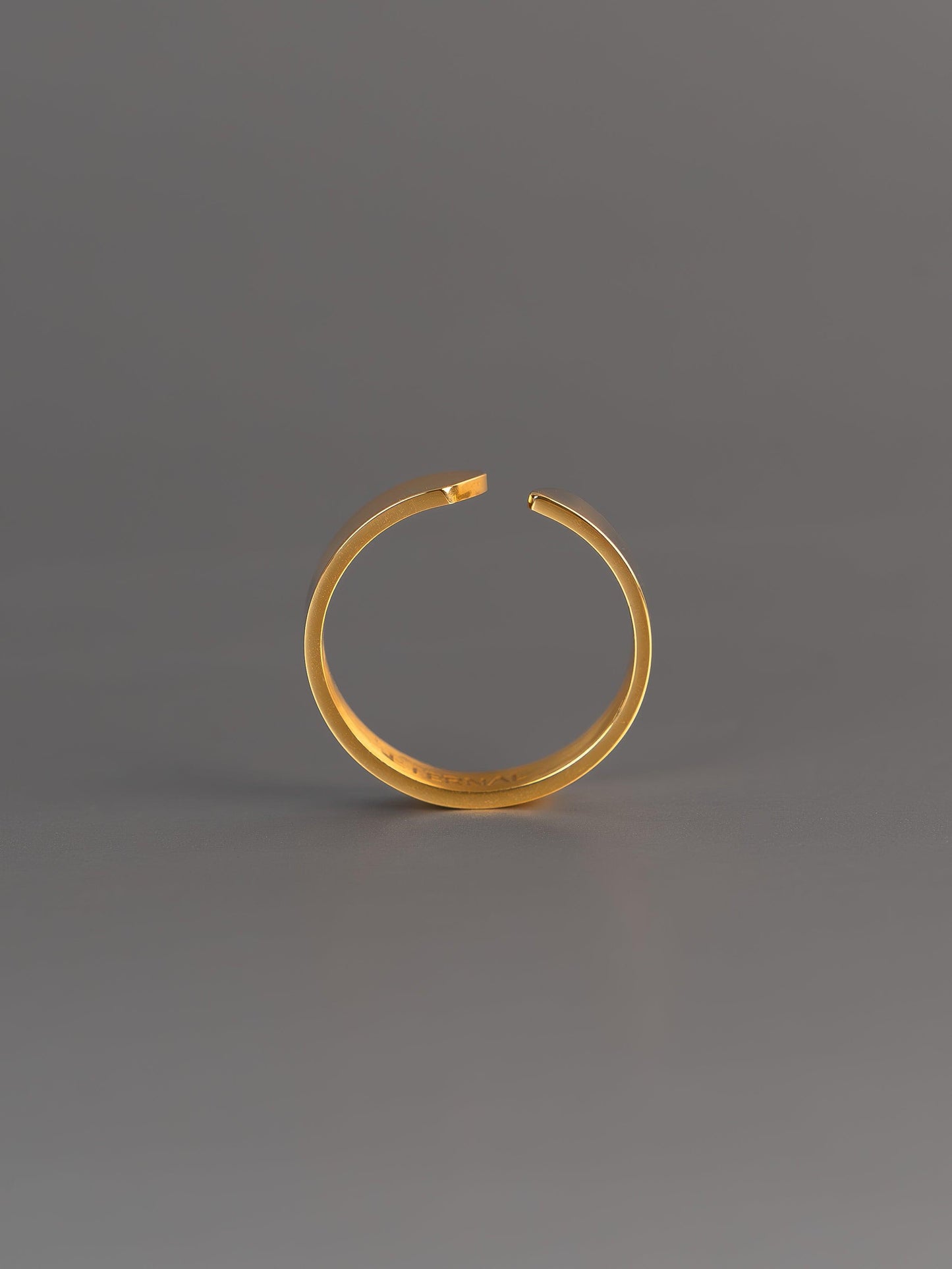 Minimal Ring Edelstahl Gold Herren - ETERNAL