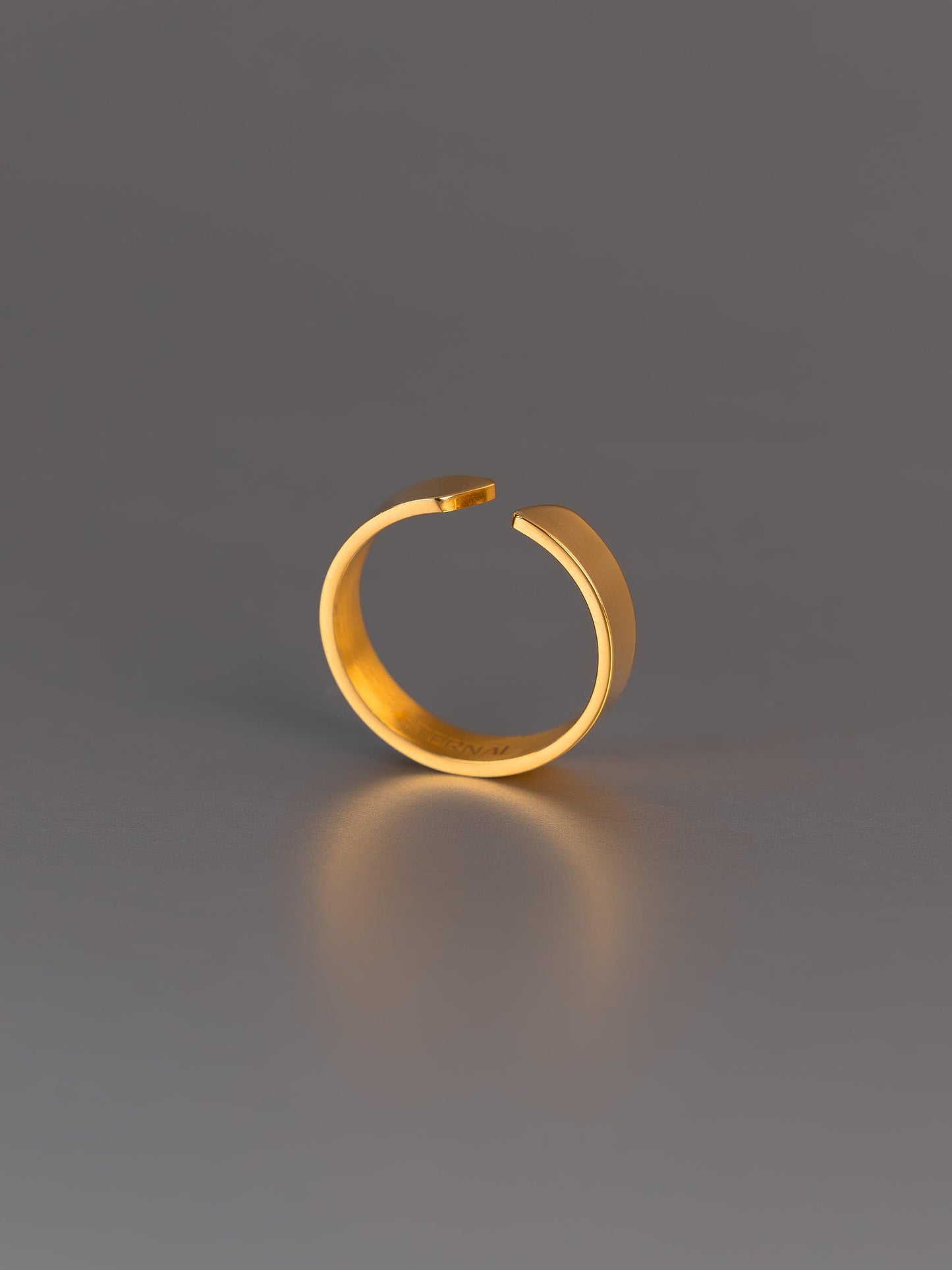 Minimal Ring Edelstahl Gold Herren - ETERNAL