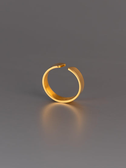 Minimal Ring Edelstahl Gold Herren - ETERNAL