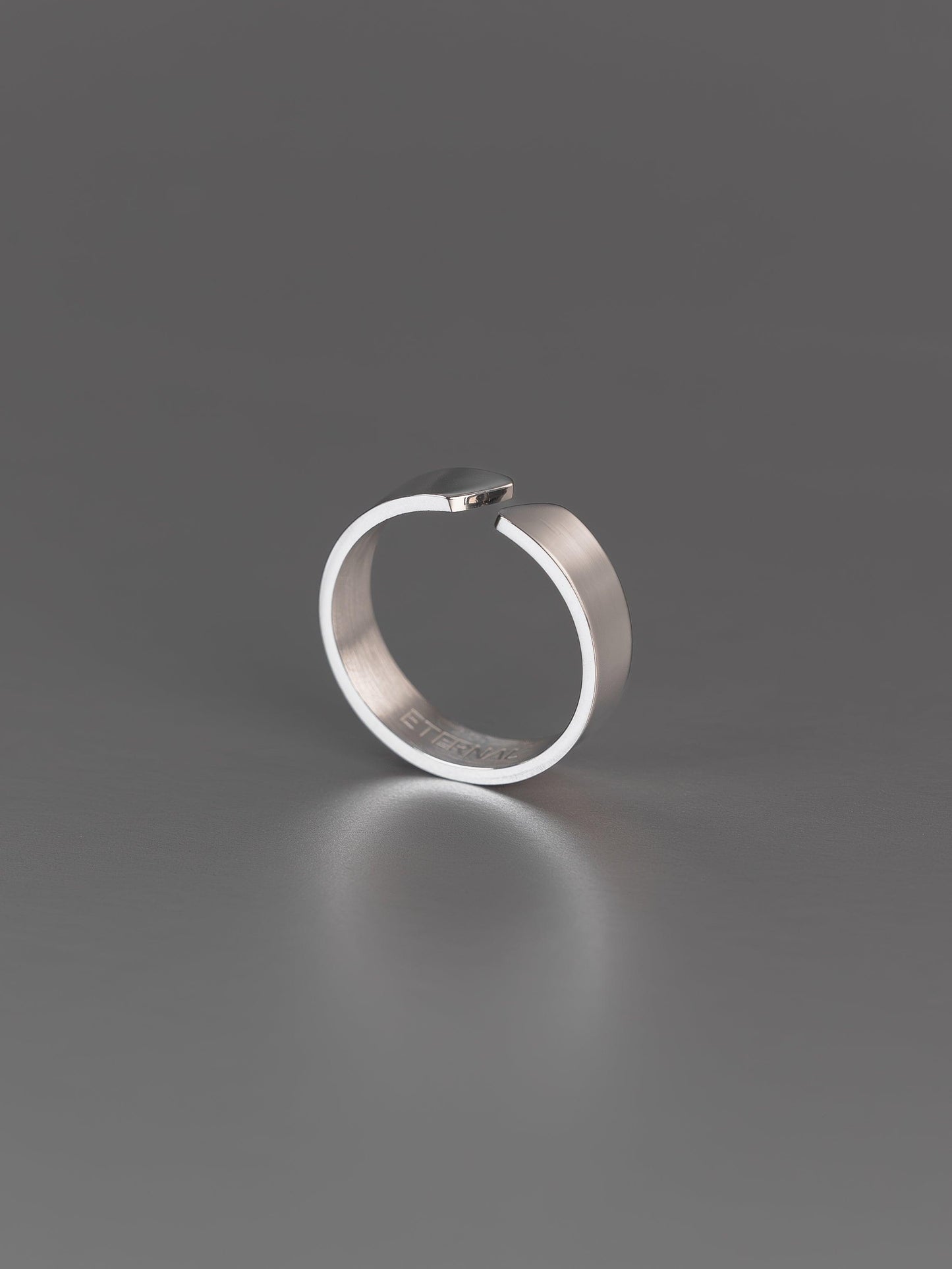 Minimal Ring Edelstahl Silber Herren - ETERNAL